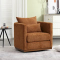 Fauteuil pivotant d'appoint en chenille marron