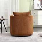 Fauteuil pivotant d'appoint en chenille marron