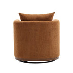 Fauteuil pivotant d'appoint en chenille marron