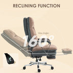 Fauteuil de bureau inclinable en velours surdimensionné avec siège rembourré et roulettes pivotantes
