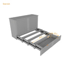 Lit escamotable double avec tiroir, prises et ports USB