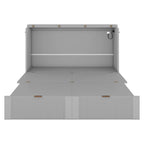 Lit escamotable double avec tiroir, prises et ports USB