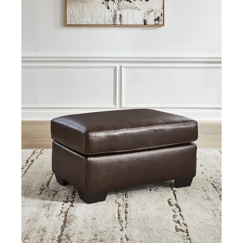 Ottoman en cuir et en similicuir