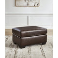 Ottoman en cuir et en similicuir