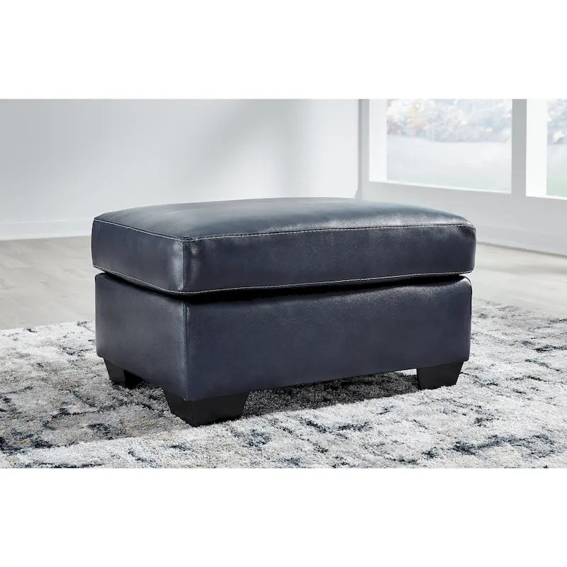 Ottoman en cuir et en similicuir