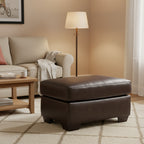 Ottoman en cuir et en similicuir