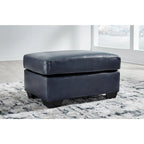 Ottoman en cuir et en similicuir
