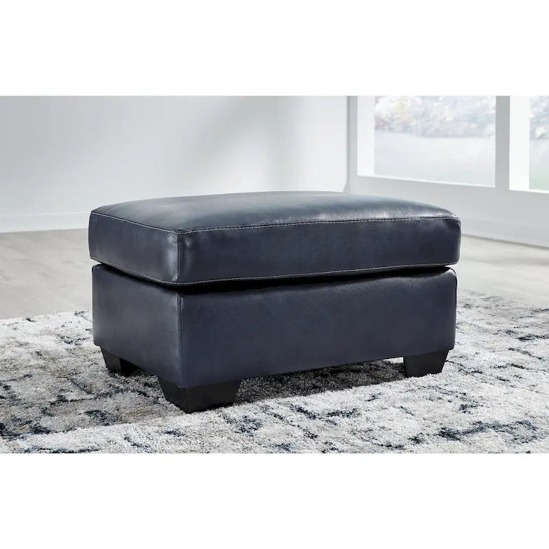 Ottoman en cuir et en similicuir