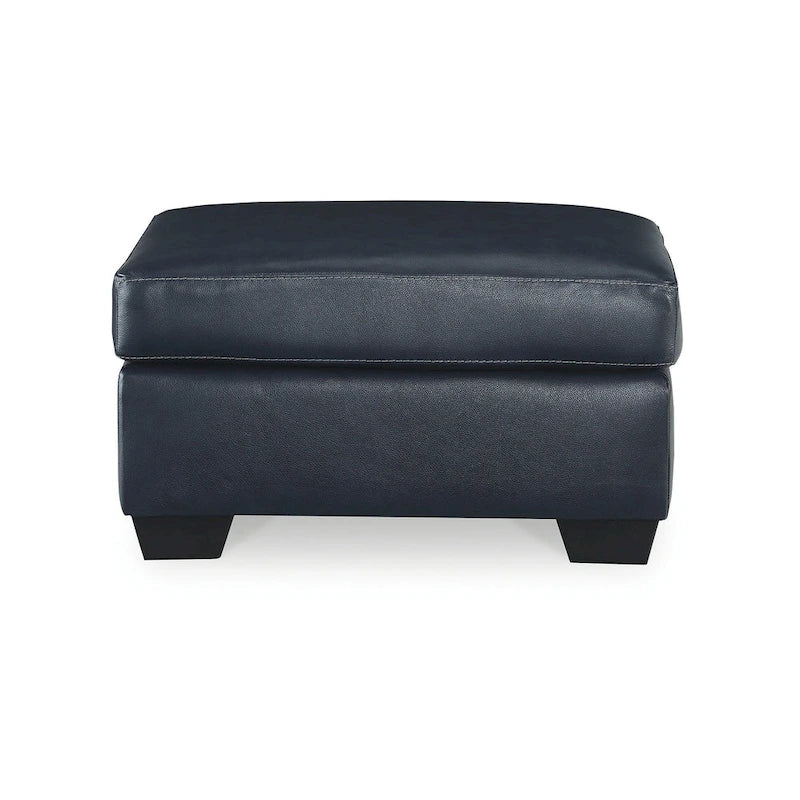 Ottoman en cuir et en similicuir