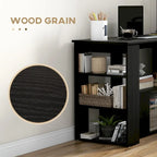 Bureau d'ordinateur d'angle avec conception rotative et étagères intégrées