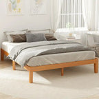Lit plateforme en bois massif grand format avec rangement sous le lit
