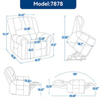 Fauteuil inclinable releveur avec double moteur, chauffage et massage, ports USB et inclinaison infinie