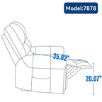 Fauteuil inclinable releveur avec double moteur, chauffage et massage, ports USB et inclinaison infinie