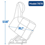 Fauteuil inclinable releveur avec double moteur, chauffage et massage, ports USB et inclinaison infinie