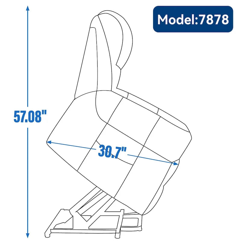 Fauteuil inclinable releveur avec double moteur, chauffage et massage, ports USB et inclinaison infinie