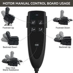 Fauteuil inclinable releveur avec double moteur, chauffage et massage, ports USB et inclinaison infinie