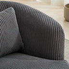 Fauteuil pivotant à 360° en velours côtelé