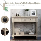 Console avec 2 tiroirs et étagère inférieure