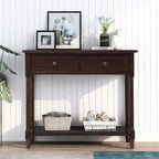 Console avec 2 tiroirs et étagère inférieure