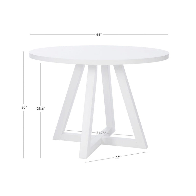 Table à manger ronde blanche