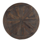 Table d'appoint ronde en bois recyclé avec cadre en métal