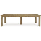 Table à manger extensible brun clair - 44,5 L x 108 P x 30,13 H