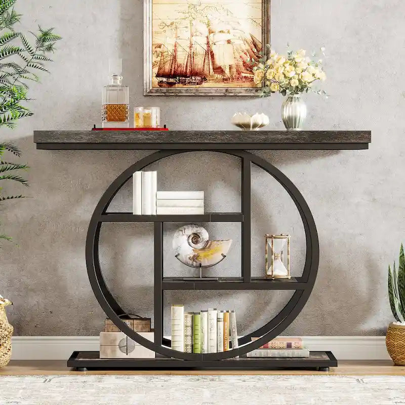 Console 4 niveaux de 105 cm avec cadre en métal