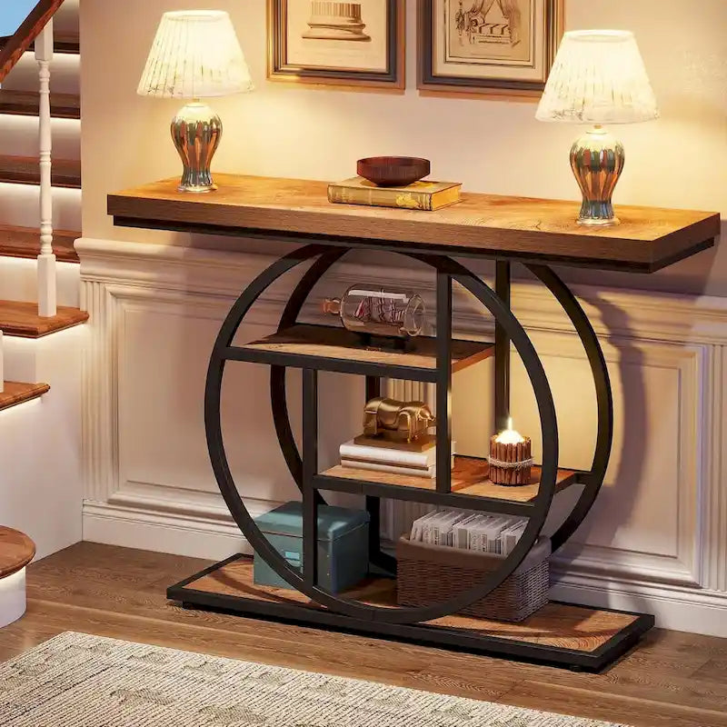 Console 4 niveaux de 105 cm avec cadre en métal