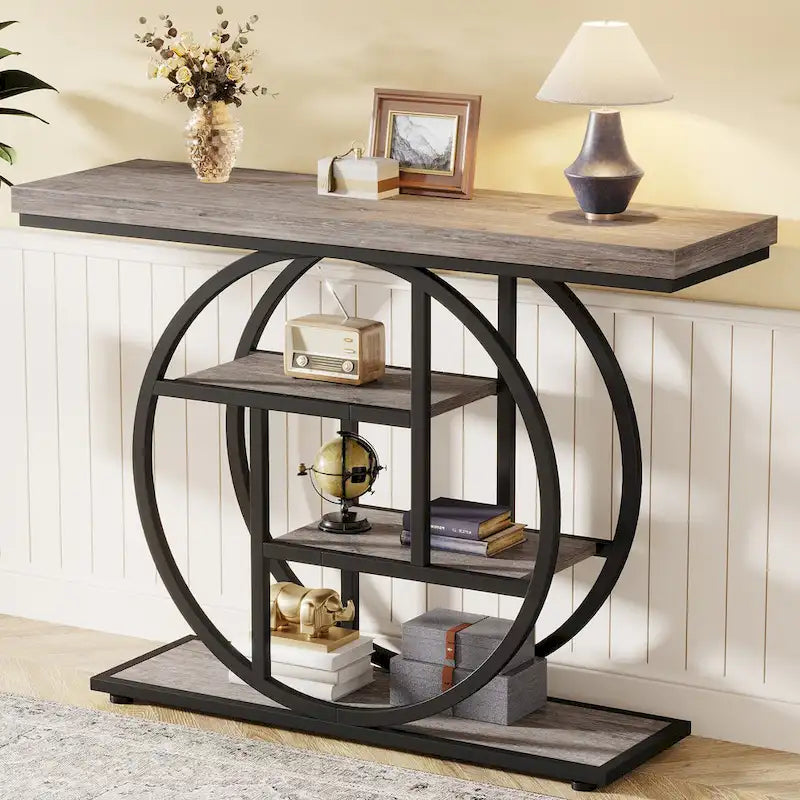 Console 4 niveaux de 105 cm avec cadre en métal