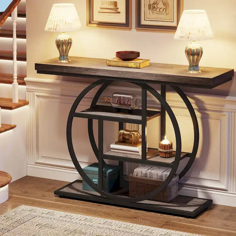 Console 4 niveaux de 105 cm avec cadre en métal