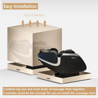 Fauteuil de massage corporel complet inclinable avec gravité zéro, airbag, haut-parleur Bluetooth et rouleau pour les pieds