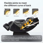 Fauteuil de massage corporel complet inclinable avec gravité zéro, airbag, haut-parleur Bluetooth et rouleau pour les pieds