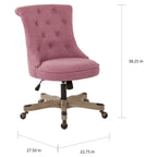 Chaise de bureau capitonnée avec hauteur réglable
