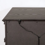 Table de chevet traditionnelle à 2 tiroirs en bois avec chargeur USB