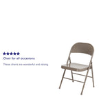 Chaise pliante en métal, lot de 2