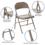 Chaise pliante en métal, lot de 2