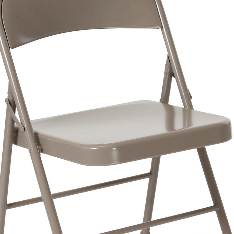 Chaise pliante en métal, lot de 2