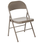 Chaise pliante en métal, lot de 2