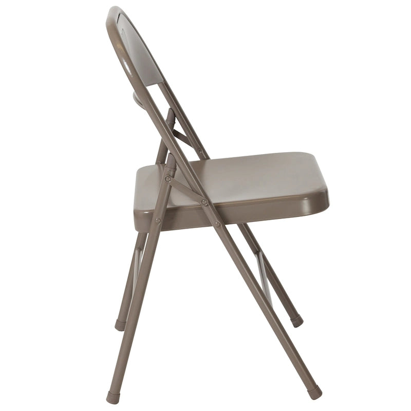 Chaise pliante en métal, lot de 2