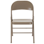 Chaise pliante en métal, lot de 2