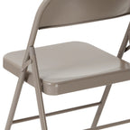 Chaise pliante en métal, lot de 2