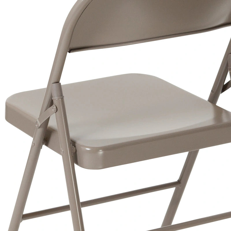 Chaise pliante en métal, lot de 2