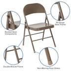 Chaise pliante en métal, lot de 2
