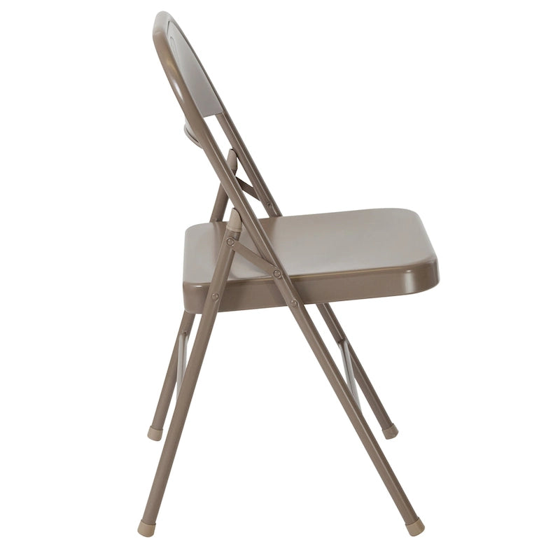 Chaise pliante en métal, lot de 2