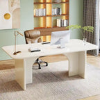 Bureau d'ordinateur de 63 pouces avec base arquée