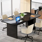 Bureau d'ordinateur de 63 pouces avec base arquée