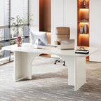 Bureau d'ordinateur de 63 pouces avec base arquée