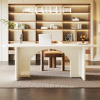 Bureau d'ordinateur de 63 pouces avec base arquée