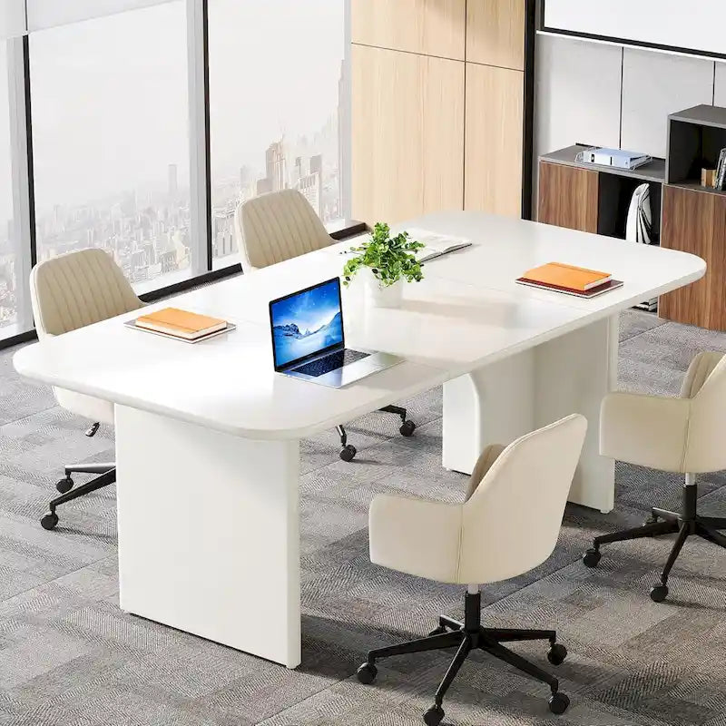 Bureau d'ordinateur de 63 pouces avec base arquée
