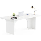 Bureau d'ordinateur de 63 pouces avec base arquée